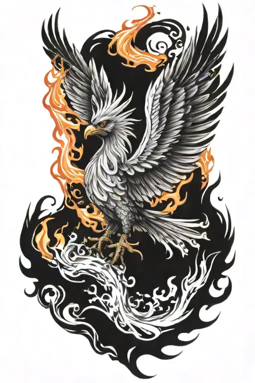 Phoenix Rising From A Spark Of Flame