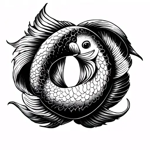 Pisces Symbol Intertwined