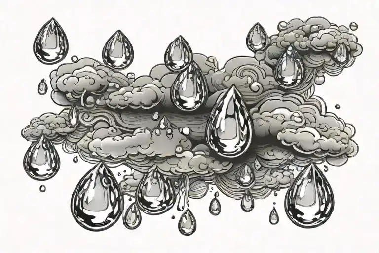 Raindrops From Cloud