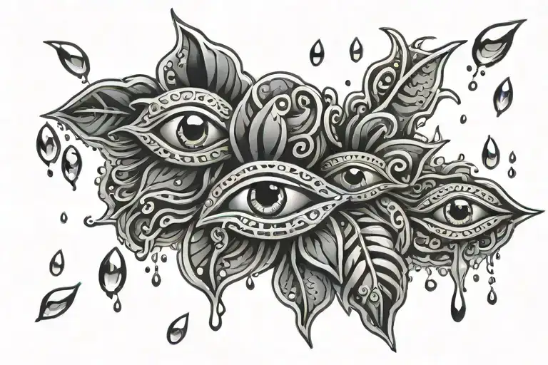 Raindrops From A Rain Cloud Maori