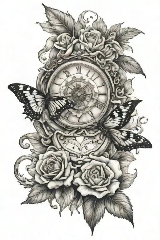 Birth Tattoo Design Featuring
