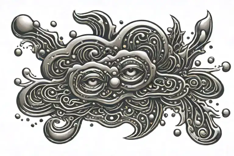 Raindrops From A Rain Cloud Maori