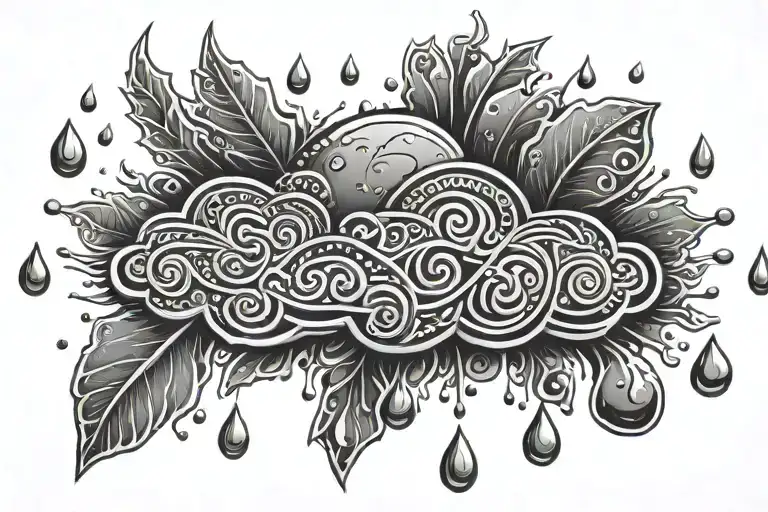 Raindrops From A Rain Cloud Maori