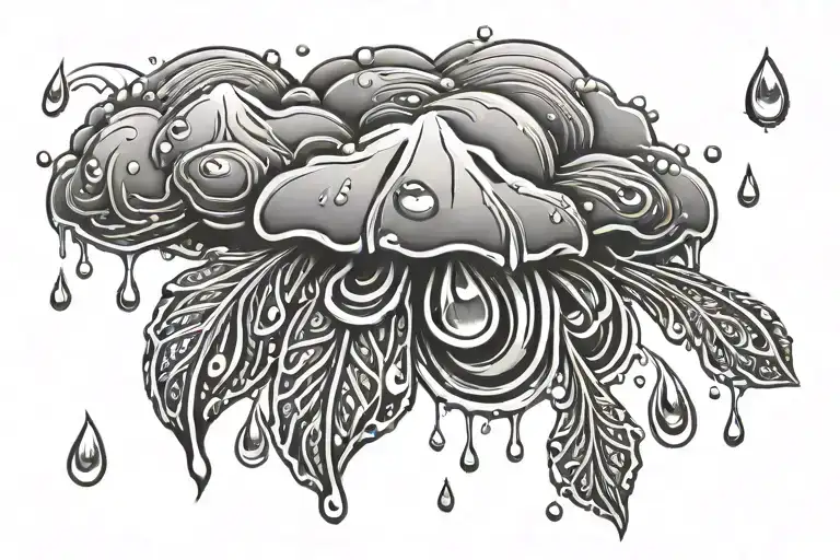 Raindrops From A Rain Cloud Maori