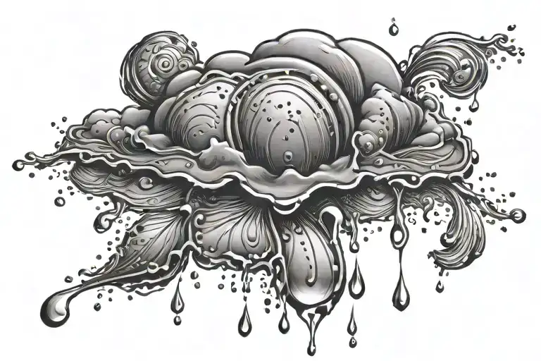 Raindrops From A Rain Cloud Maori