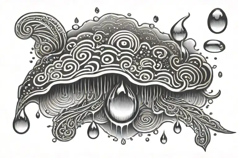 Raindrops From A Rain Cloud Maori