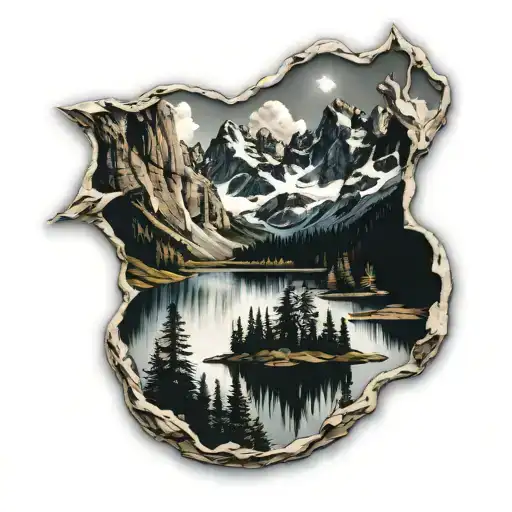 Mountain Landscape Lake Scene