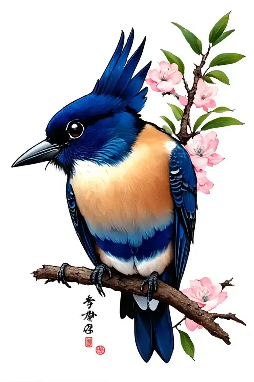 Japones Bird Sitting