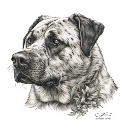 Kangal Dog And Tattoed Boy