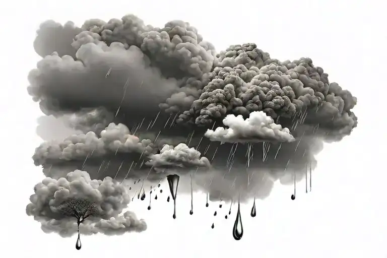 Rain With Cloud Elyptic