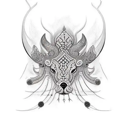 India Com Caveiras E Chapeu De Animal Bem Assustador