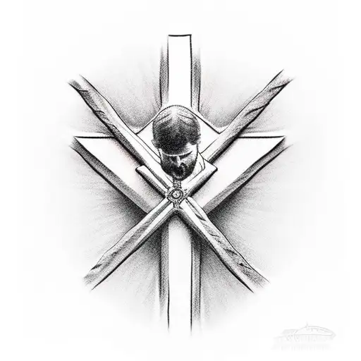 Jesus Cross With Crown Of Thorns