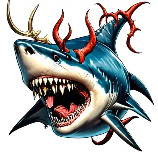 Shark And Devil Trident