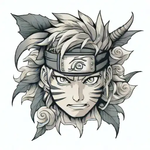 Naruto Headband Wrapped On Thigh