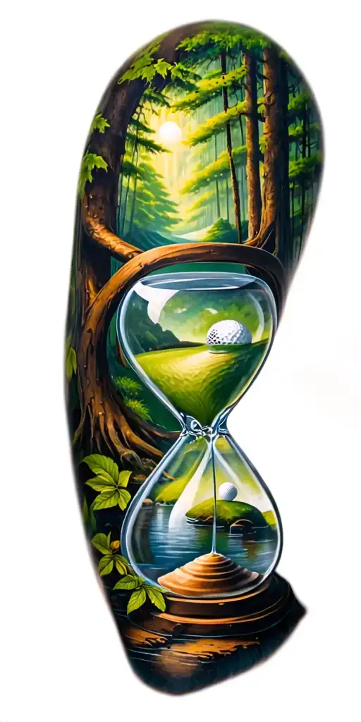 Forest And Family And Hour Glass And Infinity And Golf Green