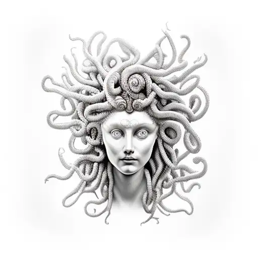 Medusa Statue Face