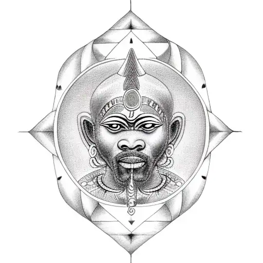 East African Male God With A Halo