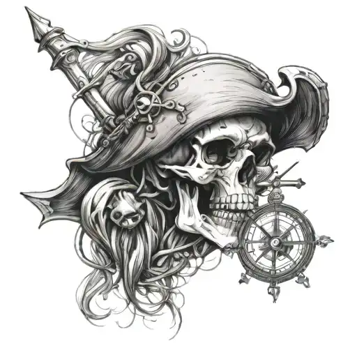 Pirate Skull Compass