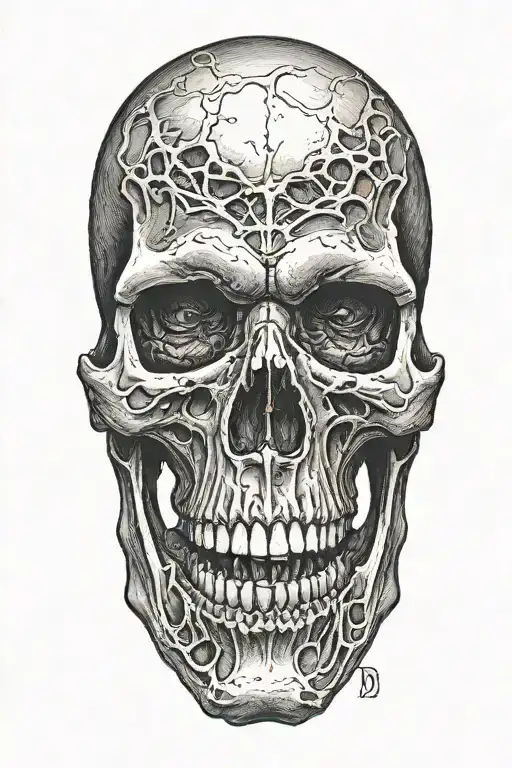Realistic Vampire Skull