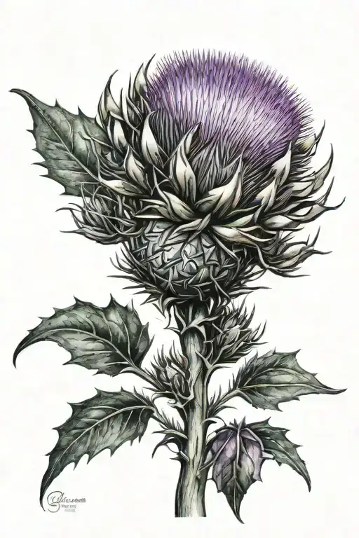Scottish Thistle Intertwined
