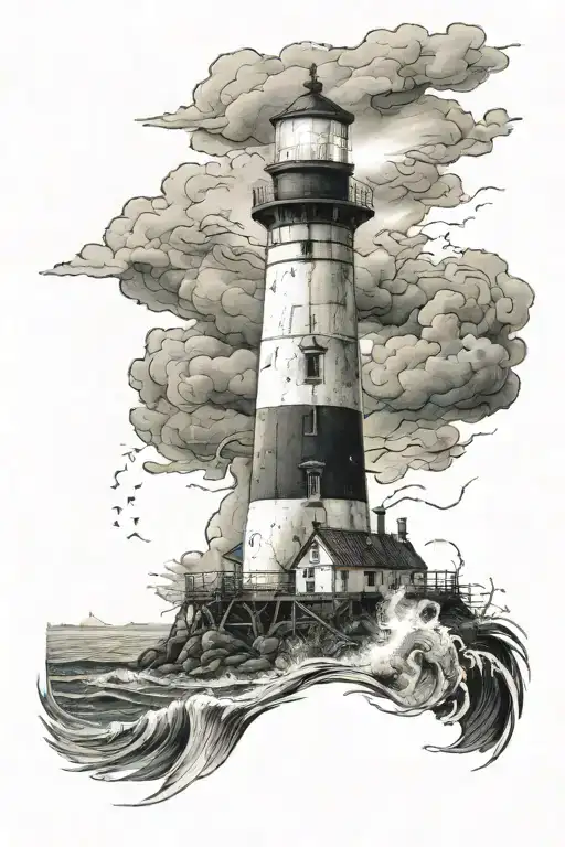 Lighthouse Stormy Condition