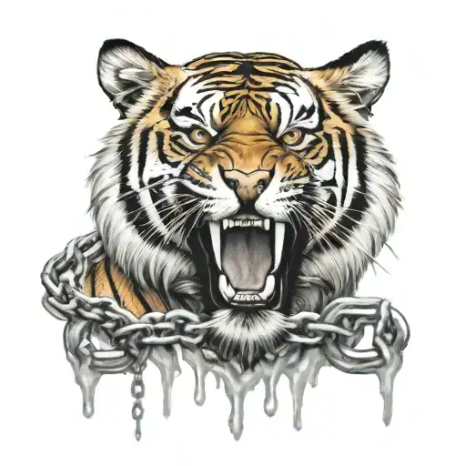 Tiger With Chains