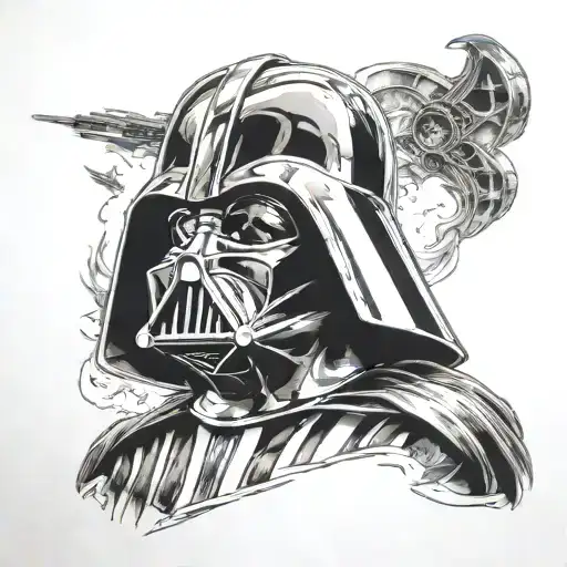 Darth Vader With Battle Background