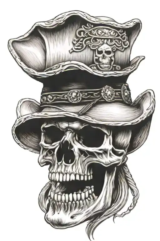 Skull With Cowboy Hat