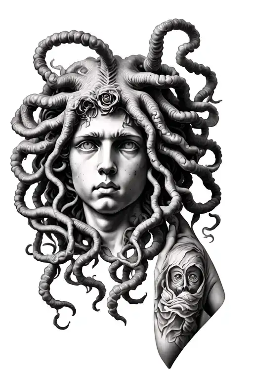 Medusa Head Tattoo Holding