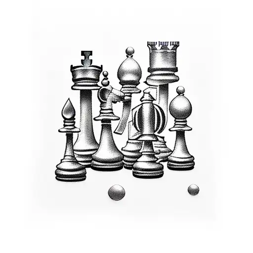 5 Chess Pieces On Forearm