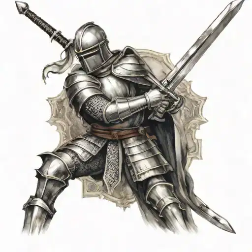 Knight Holding Sword