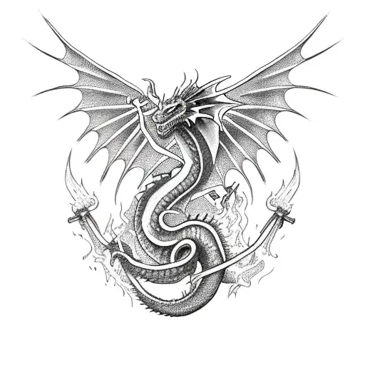 A Dragon Spitting Fire