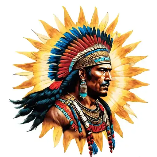 Guerrero Inca Warrior With Sun