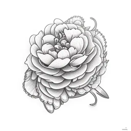 A Realistic Moth Resting On An Open Book With A Delicate Peony Flower Beside It