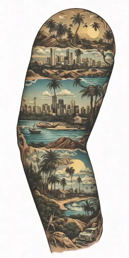 California Scenery Featuring Hip Hop Music Specifically Music