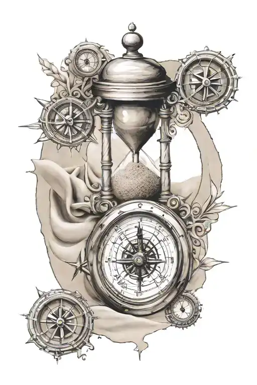 Sand Clock And Compass Design