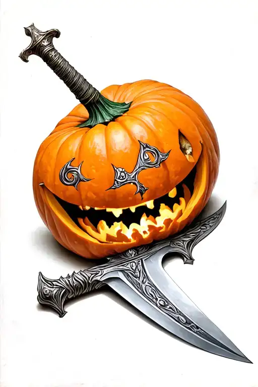 Pumpkin And Sword
