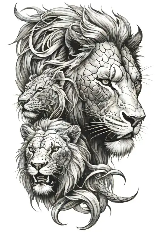 Lion And Dragon Wrapped
