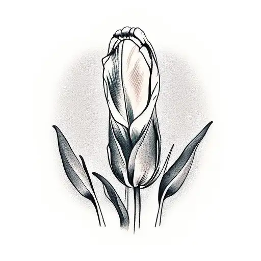 A Color Tattoo That Is Of A Tulip Beer Glass That Is Like A Window Tp A Wheat Field