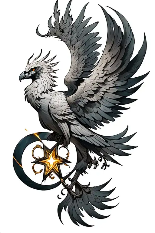 A Phoenix Connected To A Star