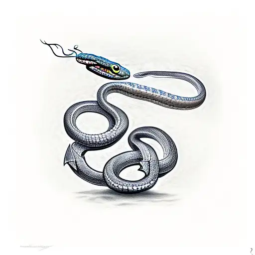 Snake Around An Anchor