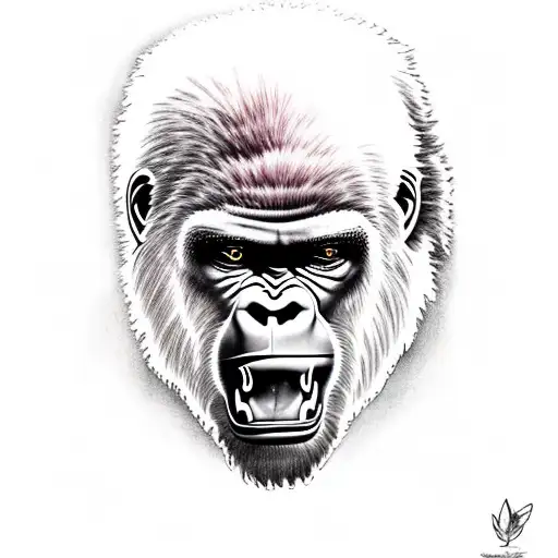 Savage Gorilla In The Forest