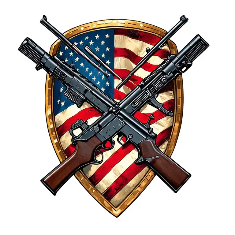 Incorporate The Iconic Symbol Of The Us Army Infantry Crossed Rifles In A Modern And Abstract Way