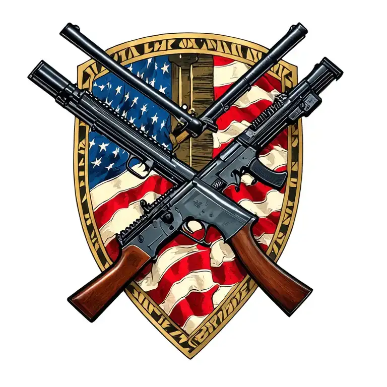 Incorporate The Iconic Symbol Of The Us Army Infantry Crossed Rifles In A Modern And Abstract Way