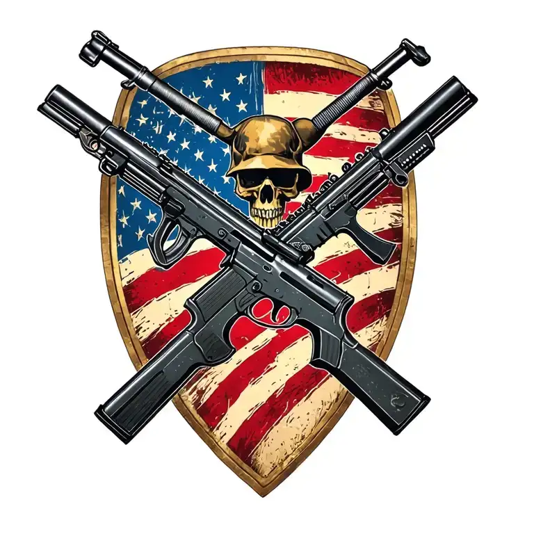 Incorporate The Iconic Symbol Of The Us Army Infantry Crossed Rifles In A Modern And Abstract Way