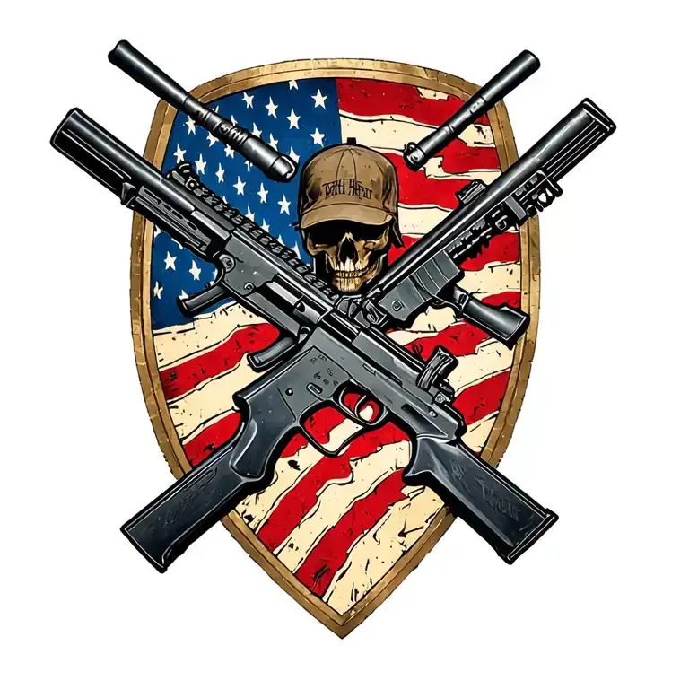 Incorporate The Iconic Symbol Of The Us Army Infantry Crossed Rifles In A Modern And Abstract Way