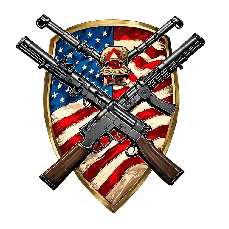 Incorporate The Iconic Symbol Of The Us Army Infantry Crossed Rifles In A Modern And Abstract Way