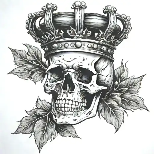 Skull Wearing A Crown