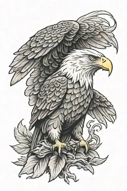 Bald Eagle Protecting