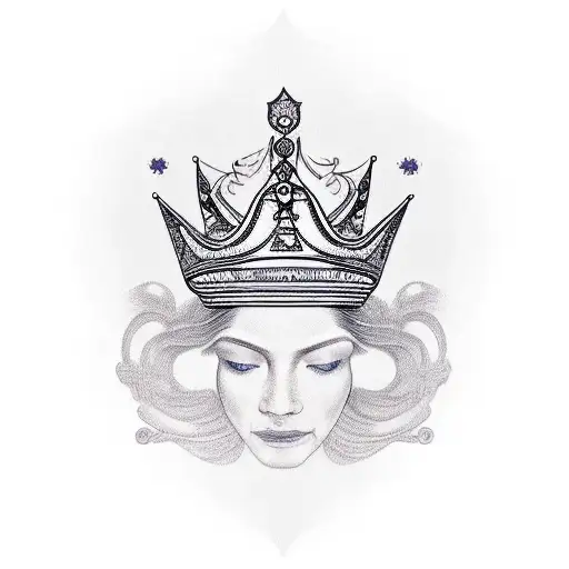 Libra Font With Queen's Crown